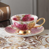 Europe Noble Bone China Coffee Cup Saucer Spoon Set