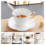 Europe Noble Bone China Coffee Cup Saucer Spoon Set