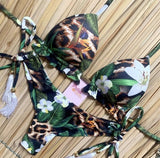 Sporty Stamp Push-Up Padded Swimsuit