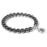 Handmade Natural Stone Lotus Charm Bracelet