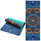 6 MM Lotus Pattern Suede  Yoga Mat