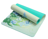 6 MM Lotus Pattern Suede  Yoga Mat