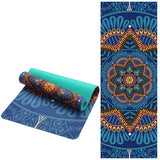 6 MM Lotus Pattern Suede  Yoga Mat