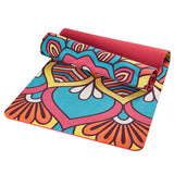 6 MM Lotus Pattern Suede  Yoga Mat