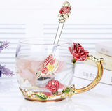 Rose Enamel Coffee  / Tea Set