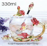 Rose Enamel Coffee  / Tea Set