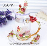 Rose Enamel Coffee  / Tea Set