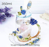 Rose Enamel Coffee  / Tea Set