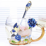 Rose Enamel Coffee  / Tea Set