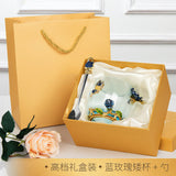 Rose Enamel Coffee  / Tea Set