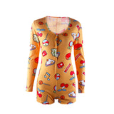 Long Sleeve Short Sleepwear Onesie Plus Size