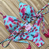 Sporty Stamp Push-Up Padded Swimsuit