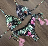 Sporty Stamp Push-Up Padded Swimsuit