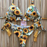 Sporty Stamp Push-Up Padded Swimsuit