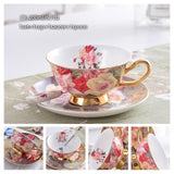 Europe Noble Bone China Coffee Cup Saucer Spoon Set