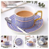 Europe Noble Bone China Coffee Cup Saucer Spoon Set