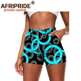 High Waist African Print Shorts