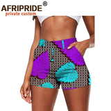 High Waist African Print Shorts