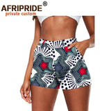 High Waist African Print Shorts