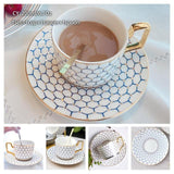 Europe Noble Bone China Coffee Cup Saucer Spoon Set