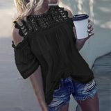 Women Casual O-Neck Sleeveless Hollow Out Blouse