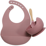 BPA Free Baby Silicone Tableware Waterproof Bib Set