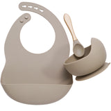 BPA Free Baby Silicone Tableware Waterproof Bib Set