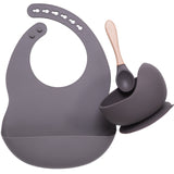 BPA Free Baby Silicone Tableware Waterproof Bib Set