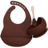 BPA Free Baby Silicone Tableware Waterproof Bib Set