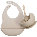 BPA Free Baby Silicone Tableware Waterproof Bib Set