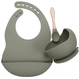 BPA Free Baby Silicone Tableware Waterproof Bib Set