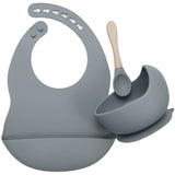 BPA Free Baby Silicone Tableware Waterproof Bib Set
