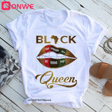 Black Queen Print T Shirt