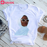 Black Queen Print T Shirt