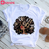 Black Queen Print T Shirt