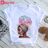 Black Queen Print T Shirt