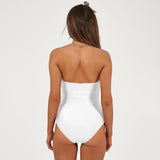 Women's  Vintage Sexy Print Bow Top Monokini Bathing Suit