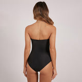 Women's  Vintage Sexy Print Bow Top Monokini Bathing Suit