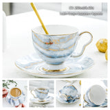 Europe Noble Bone China Coffee Cup Saucer Spoon Set