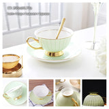 Europe Noble Bone China Coffee Cup Saucer Spoon Set