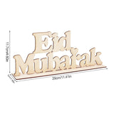 Wooden EID Mubarak Decoration Party Supplies