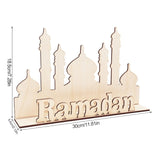 Wooden EID Mubarak Decoration Party Supplies