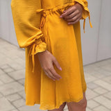 Casual Drawstring Loose Cute Mini Dress