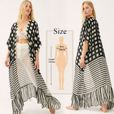 Bohemian Printed Long Kimono Bikini Cover-up (Assorted Print)
