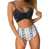 Print Bandage Two-piece Swimwear