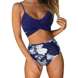 Print Bandage Two-piece Swimwear