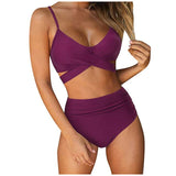 Print Bandage Two-piece Swimwear