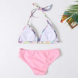 Mother And Daughter Floral Fashion Pattern Two-Piece Swimsuit