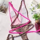 Women Sexy Leopard Print One Piece Swimsuit