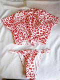 Women's Sports Short Sleeve T-shirt Bikini Swimwear